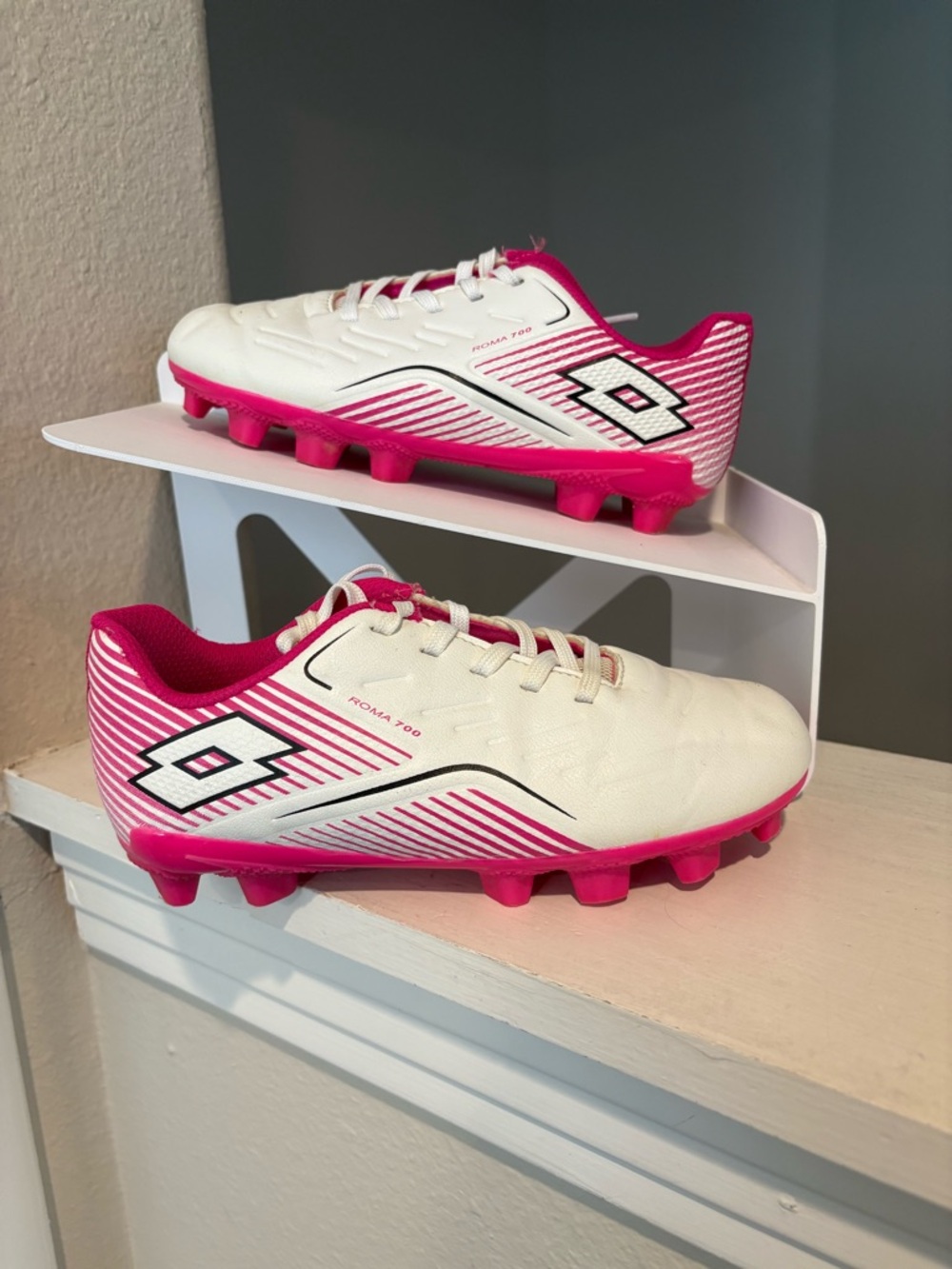 Lotto Kids Girls Roma 700 Soccer Cleats Toddler US 13K Pink White